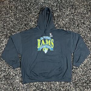 Rams Superbowl LVI NFL Champions Black Hoodie‎ Men Size 2XL New